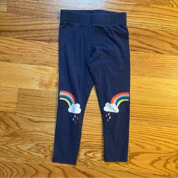 Mini Boden rainbow cloud knee appliqués leggings size 4-5 years - Picture 1 of 3